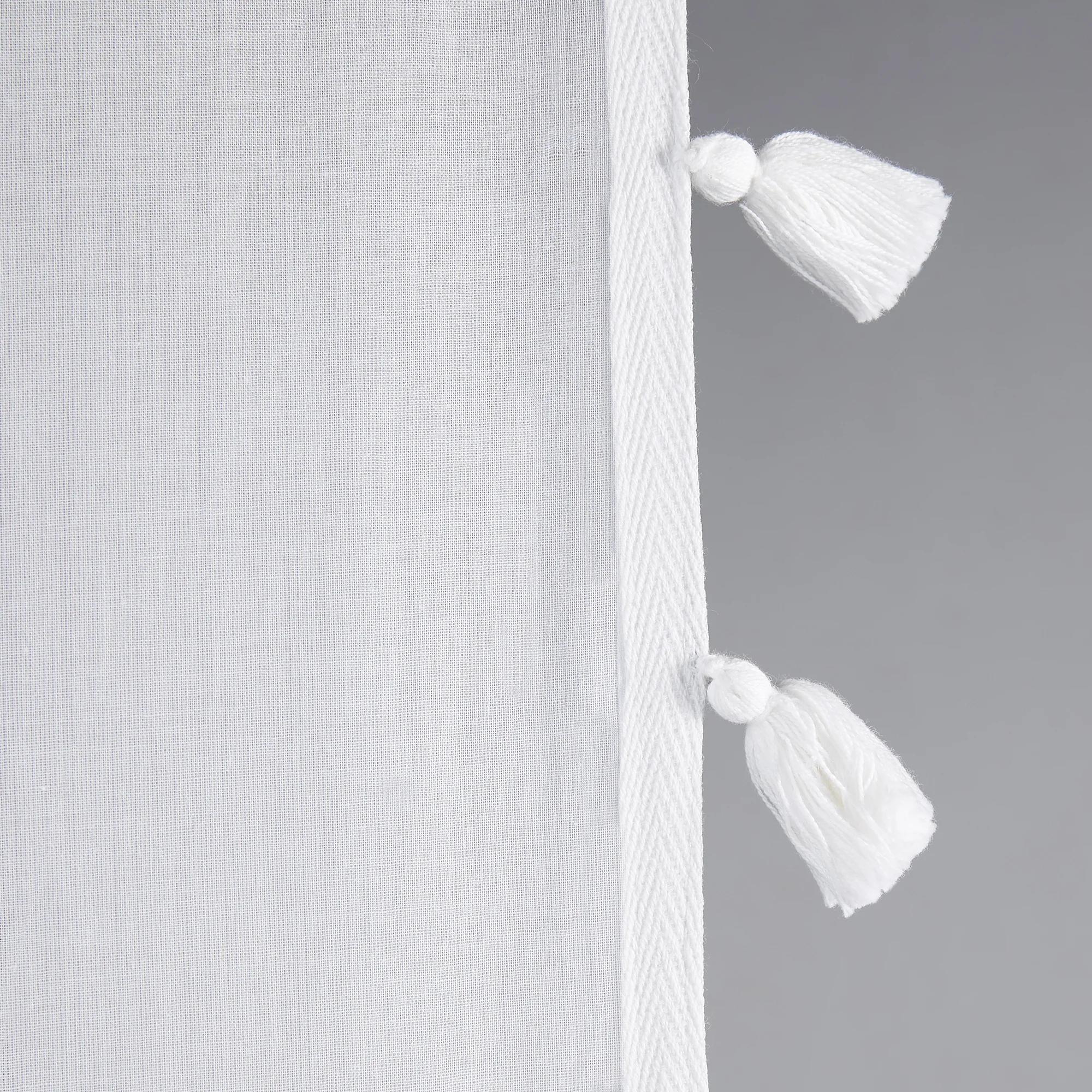 Brackett Cotton Semi Sheer Curtains Drapes Panel-84" thumbnail 3