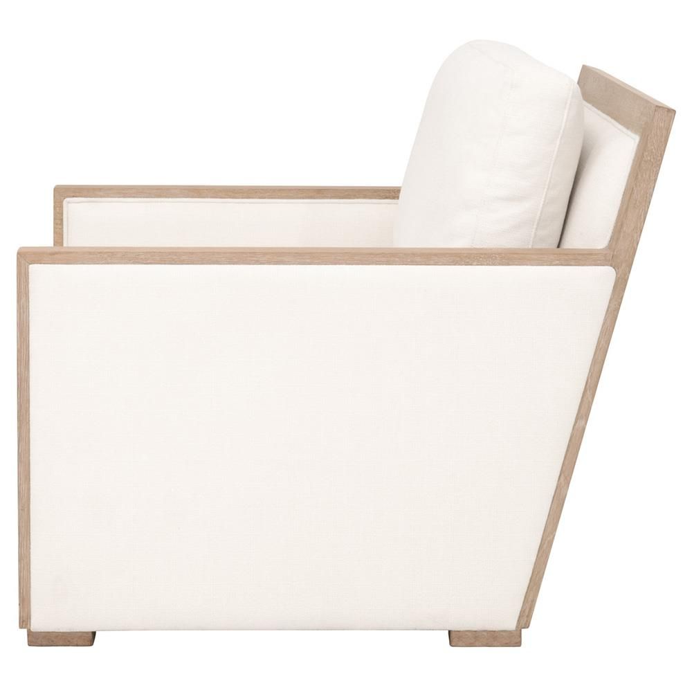 Hatty Rustic Lodge White Performance Cushion Oak Frame Sofa Arm Chair thumbnail 3