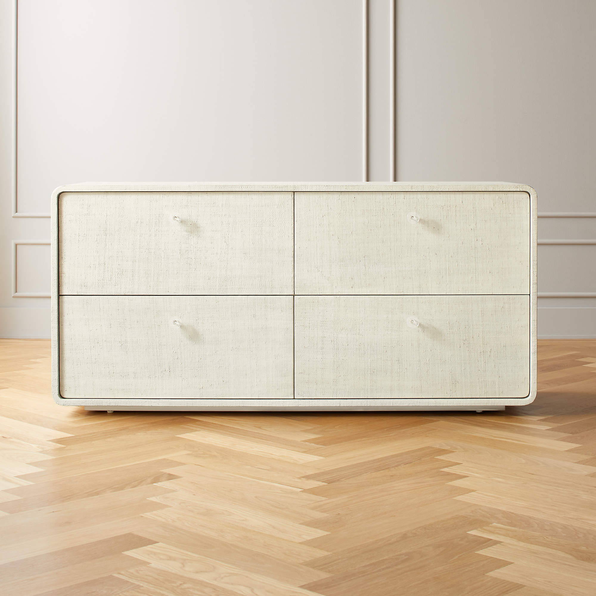 Archer Lacquered Linen Low Dresser thumbnail 2
