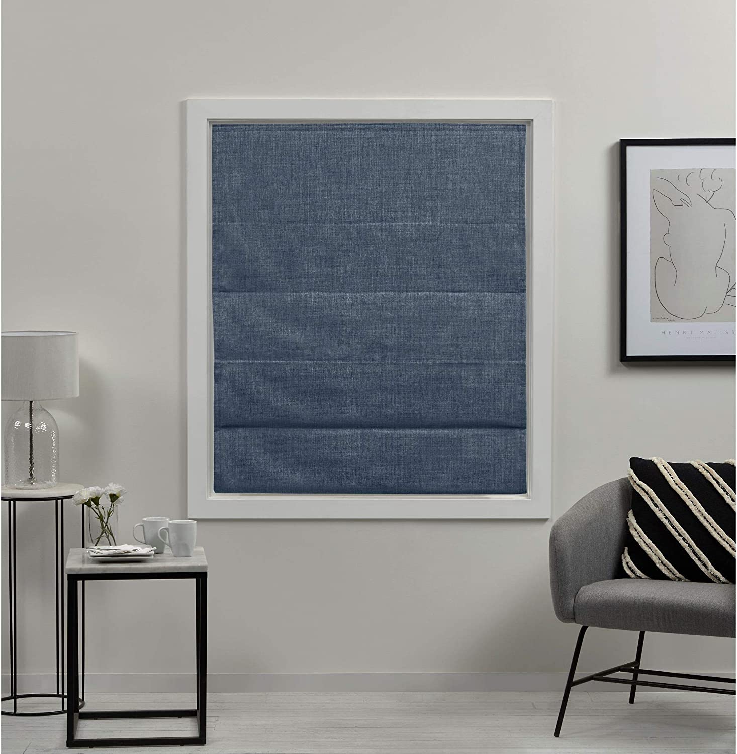 Exclusive Home Acadia Blackout Roman Shade-31"x64" thumbnail 2
