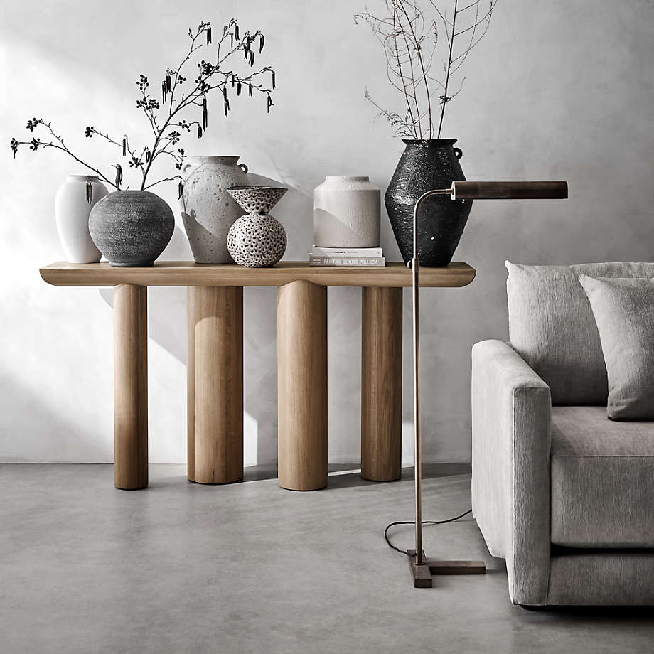 Bomen Natural Oak Wood Console Table thumbnail 2