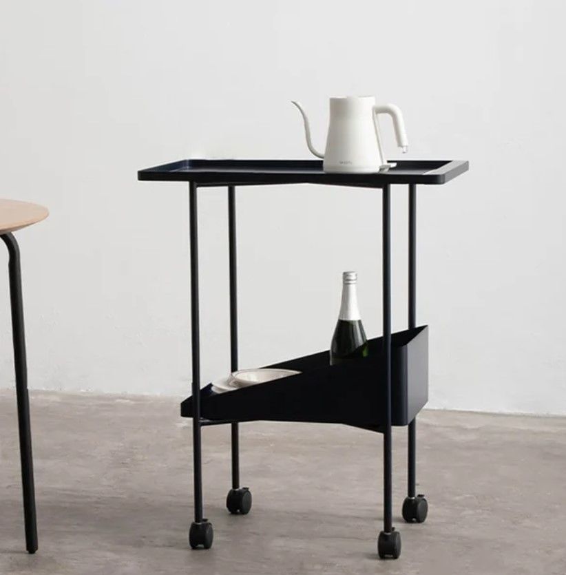 Modern Black Metal Bar Cart 2 thumbnail 3