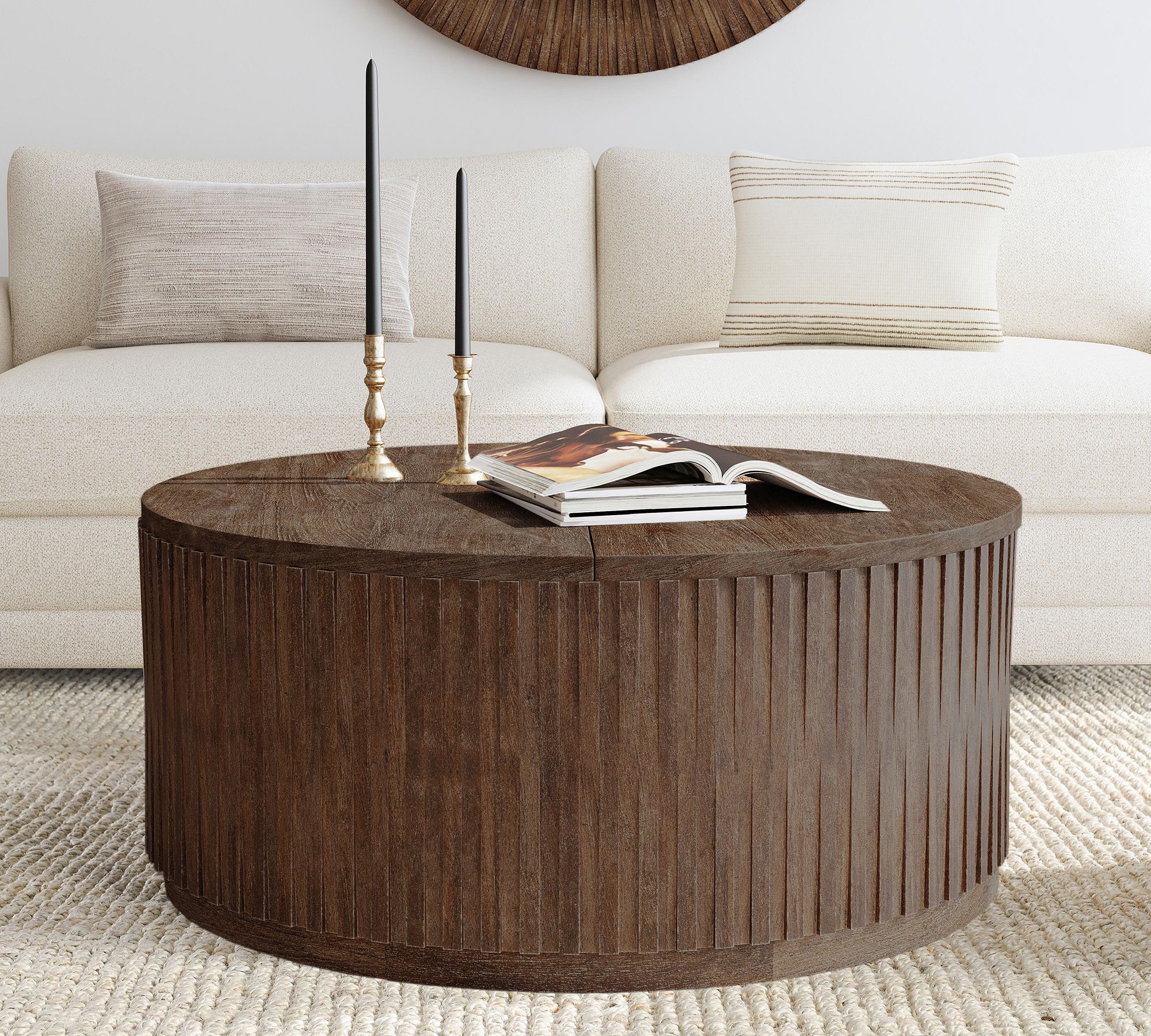 Coloma Round Storage Coffee Table thumbnail 2