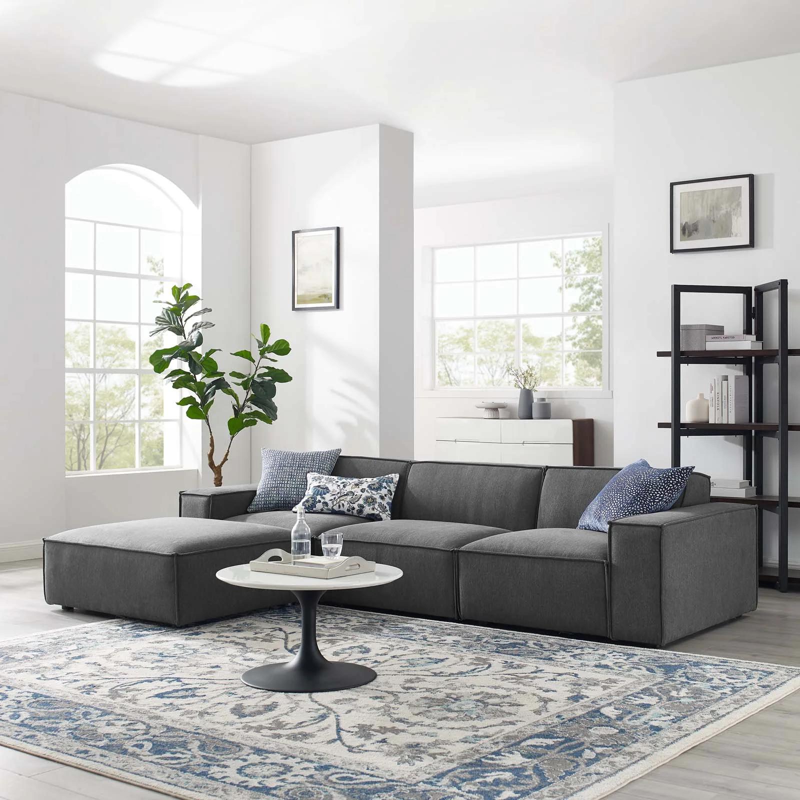 Jain 4 Piece Upholstered Sectional thumbnail 2
