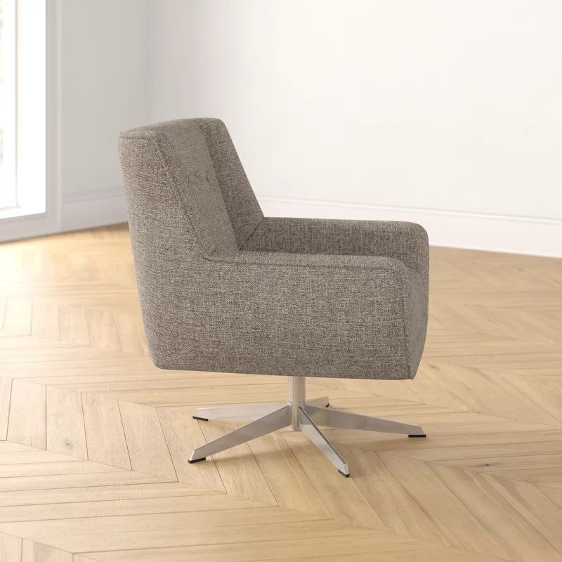 Alfonsa Button Tufted Swivel Lounge Chair thumbnail 4