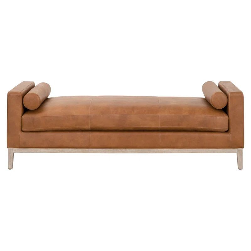 Jionni Genuine Leather Two Square Arm Chaise Lounge thumbnail 2