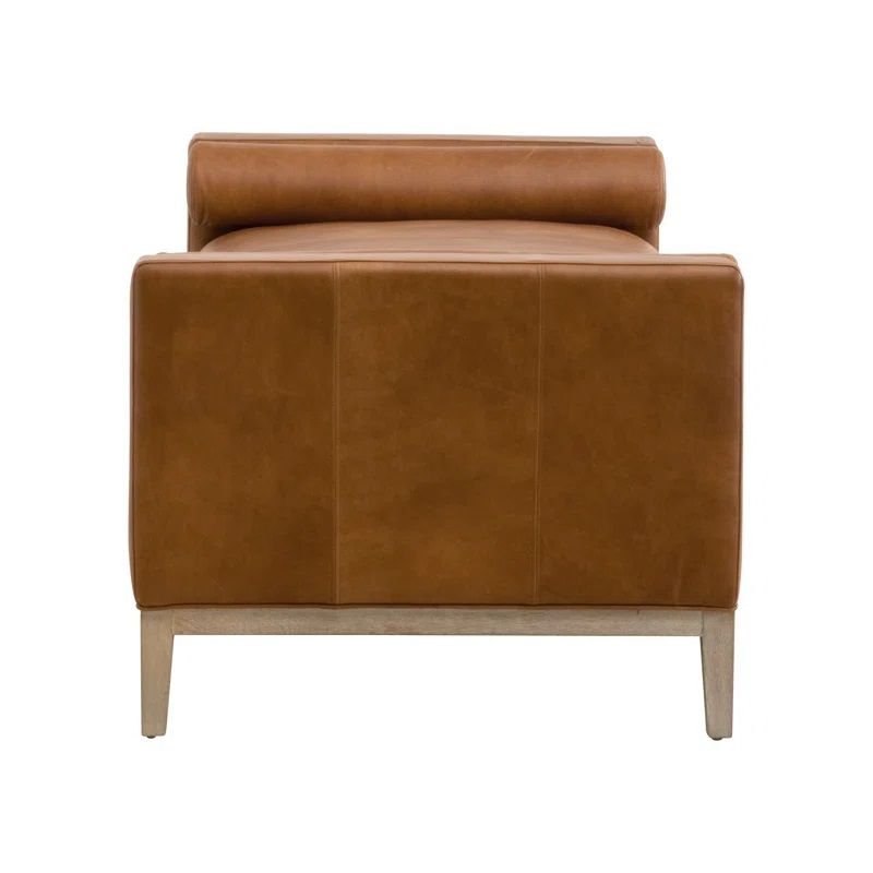 Jionni Genuine Leather Two Square Arm Chaise Lounge thumbnail 3