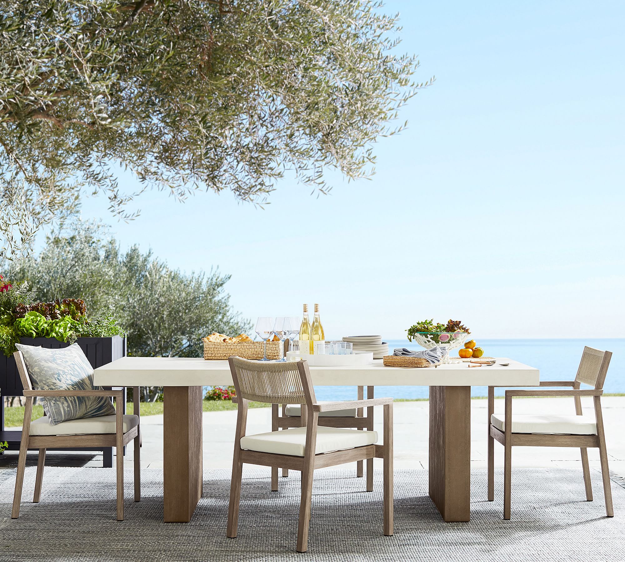 Pomona Concrete & Rectangular Outdoor Dining Table thumbnail 2