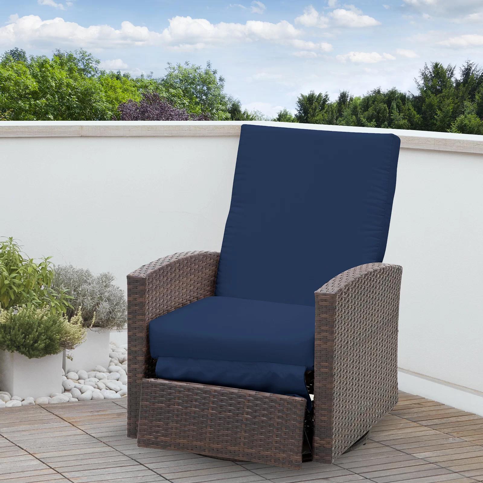 Heffington Swivel Recliner Patio Chair with Cushions thumbnail 2