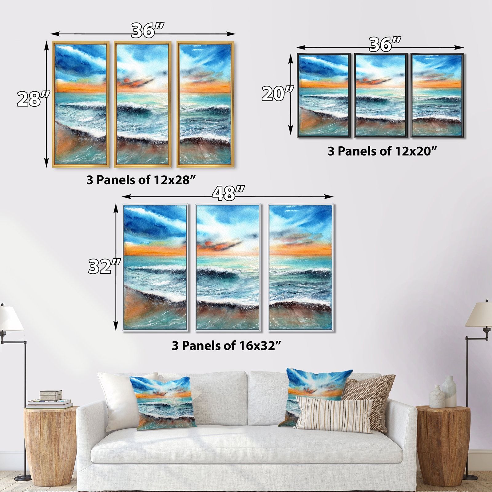 Sunset Over The Sea Art Work thumbnail 3