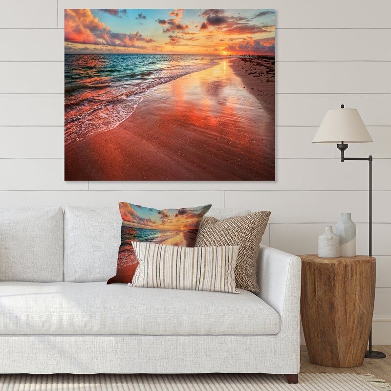 Sunset Over An Ocean Beach Shore II thumbnail 2