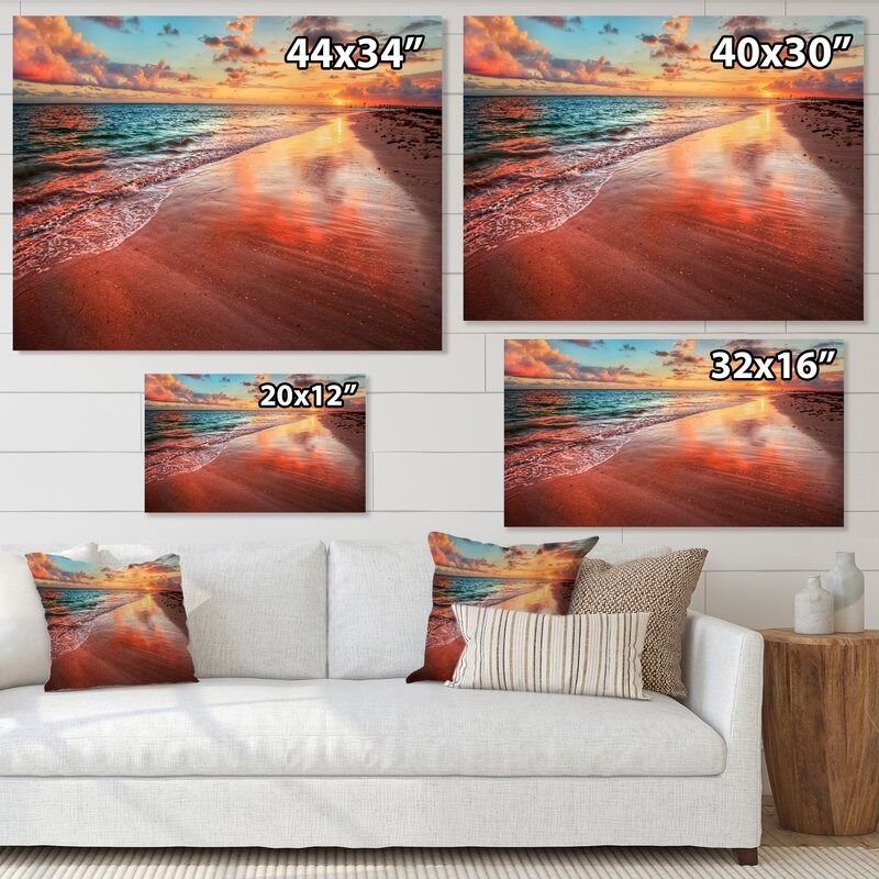 Sunset Over An Ocean Beach Shore II thumbnail 3
