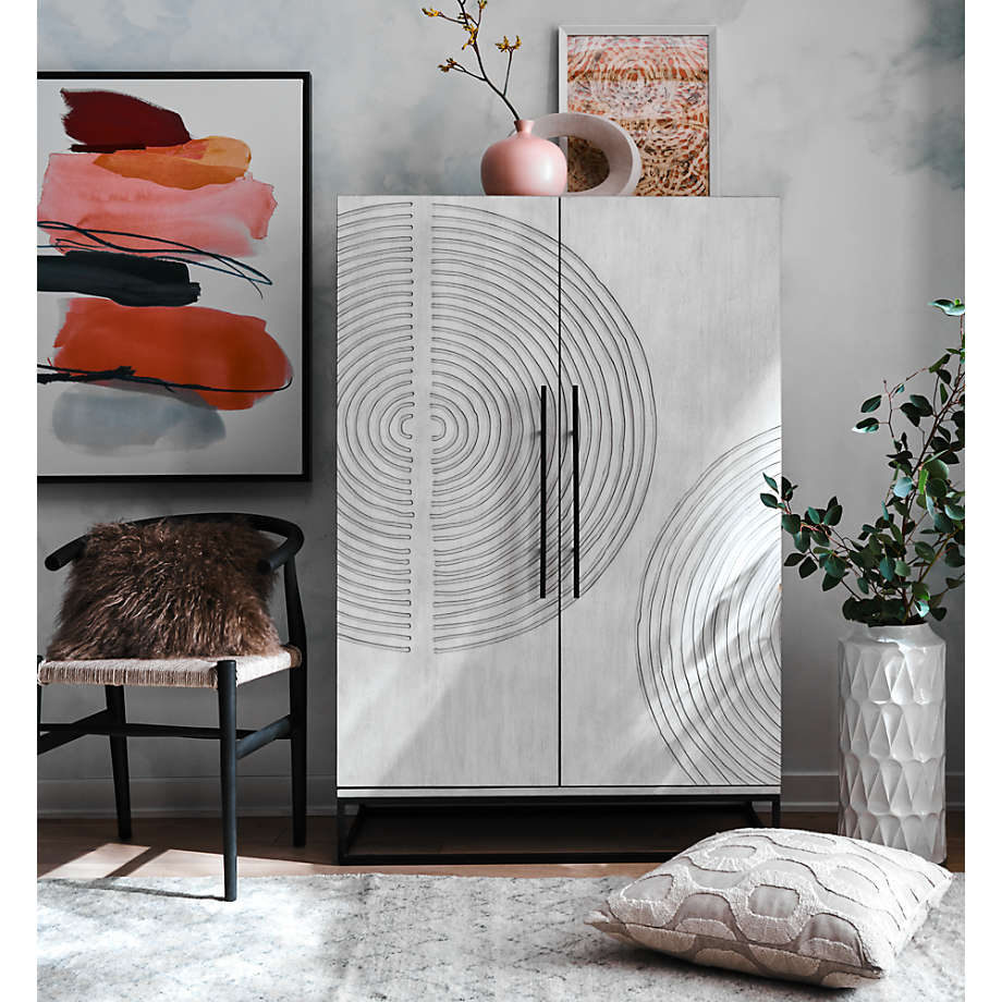 Circulus Dove White Wood Storage Cabinet thumbnail 2