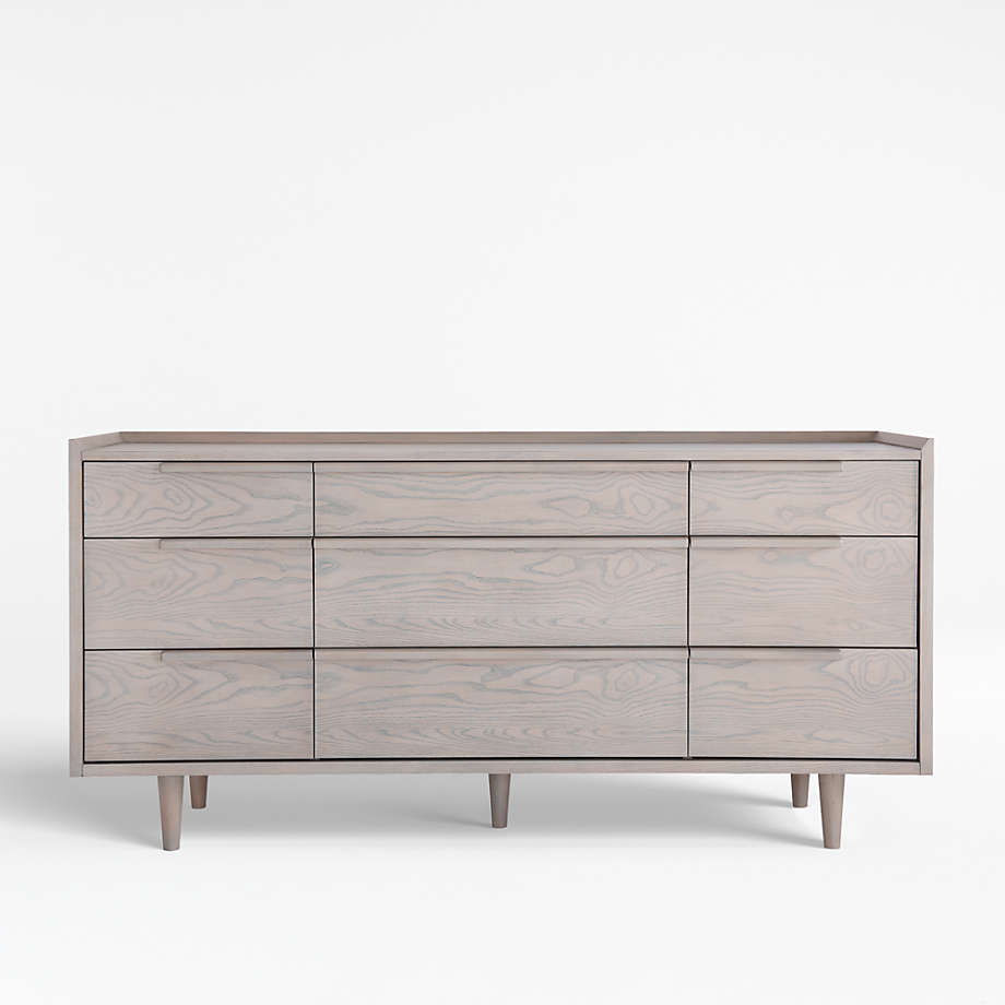 Tate Stone Grey Wood 9-Drawer Dresser thumbnail 2