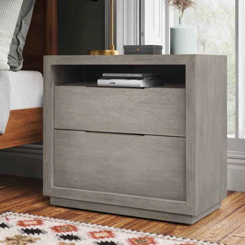 Eloise Solid Manufactured Wood Nightstand thumbnail 2