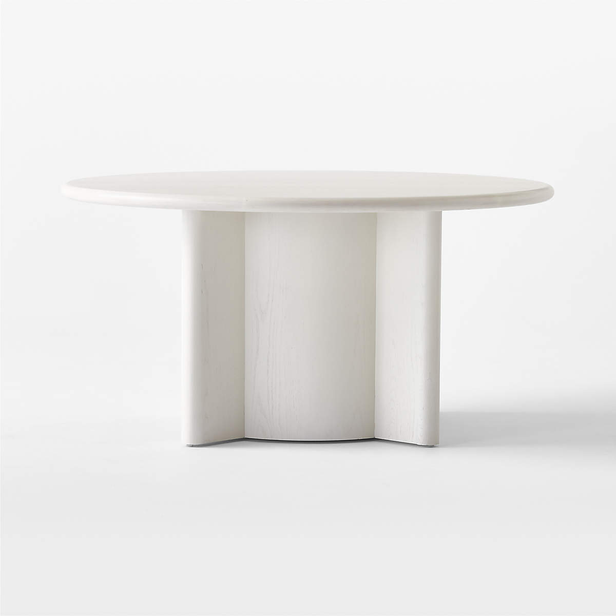 Geary Round White Wood Dining Table thumbnail 3