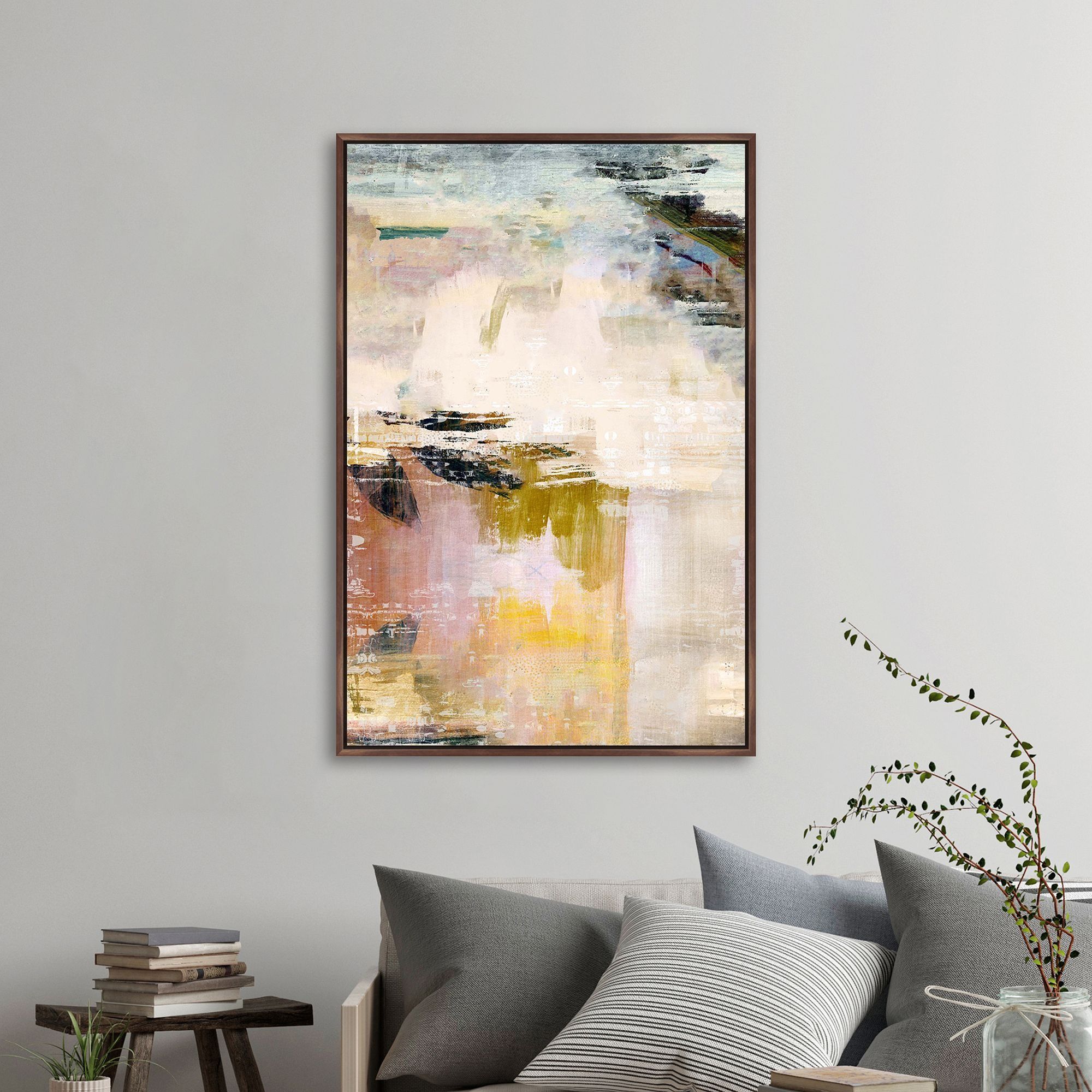 Sunset Abstract Framed Canvas Wall Art thumbnail 2