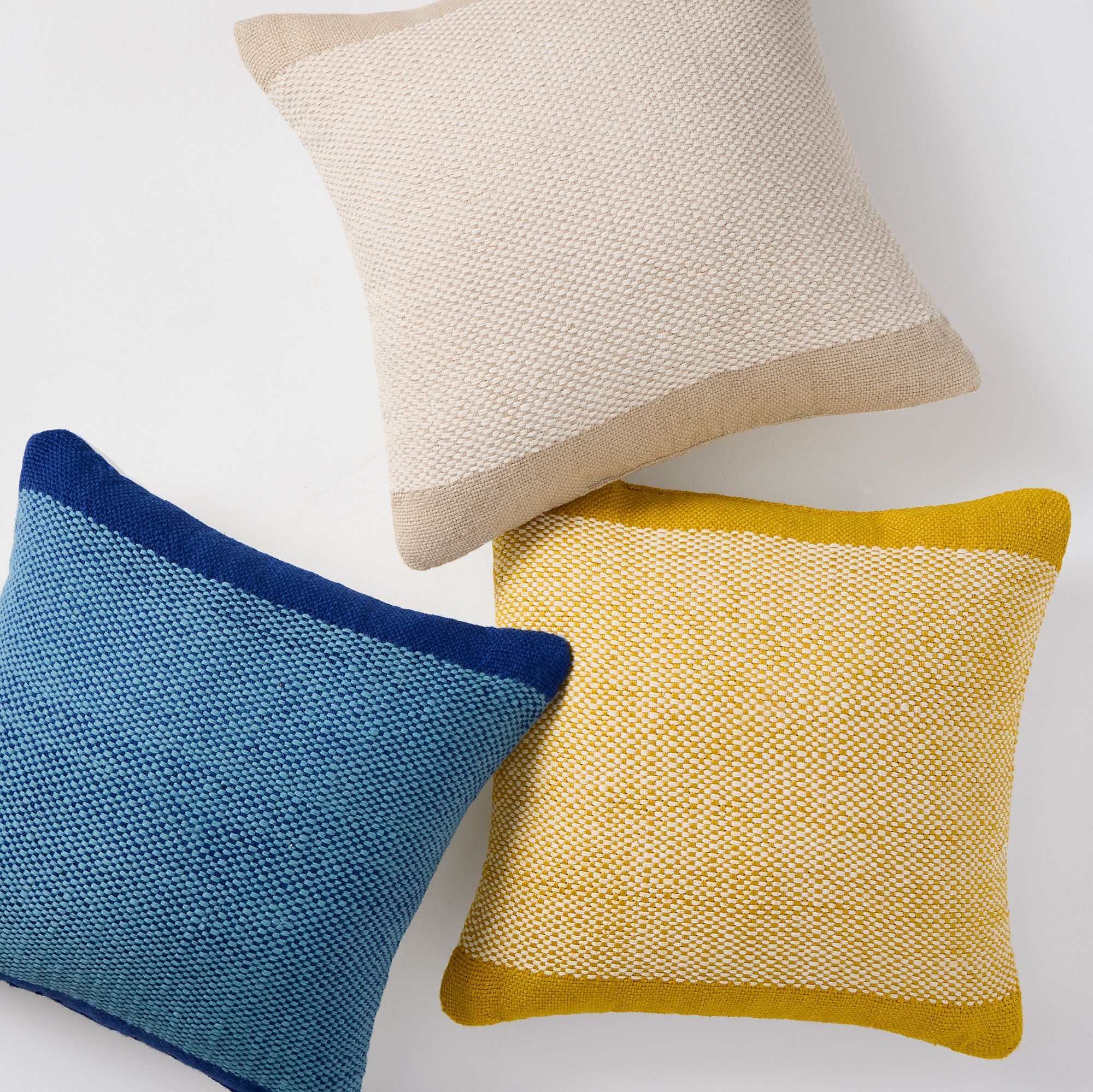 Banded Basketweave Pillow-20"x20" thumbnail 3