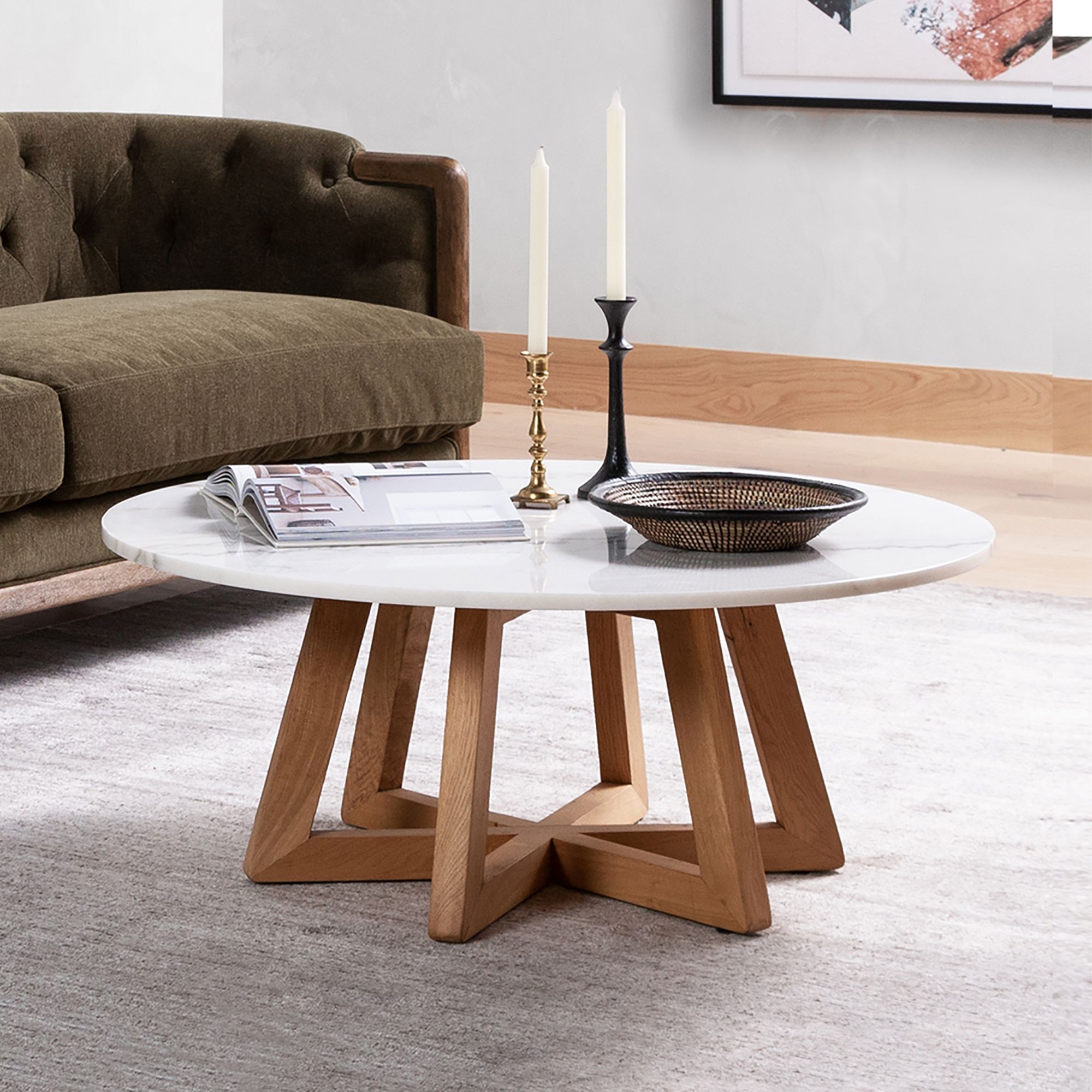 Fanned Base Round Coffee Table thumbnail 2