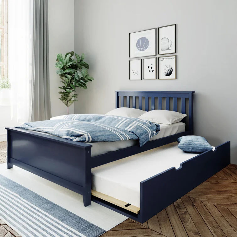 Dinwiddie Full Solid Wood Platform Bed with Trundle thumbnail 3