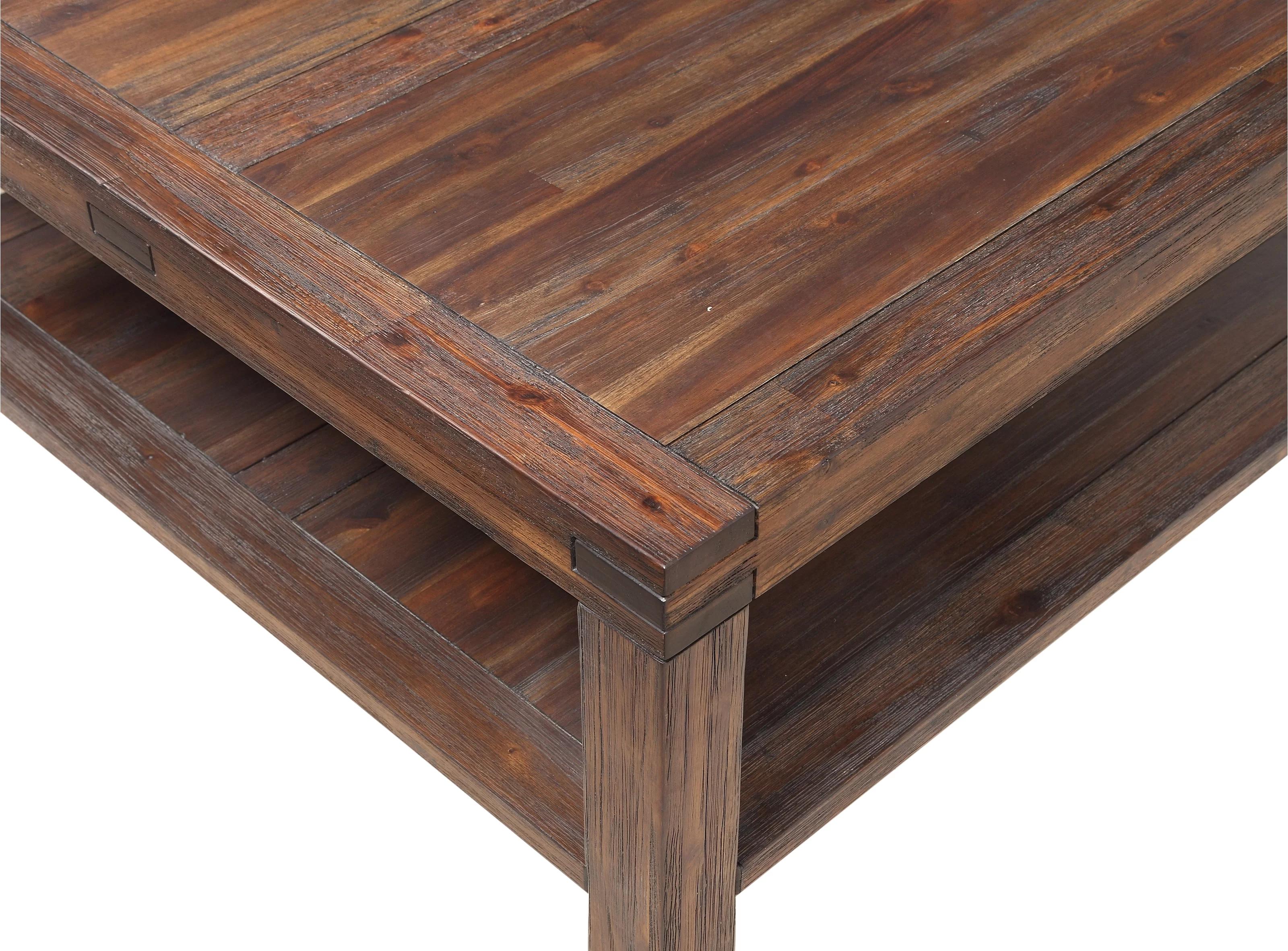 Brondby Solid Wood Coffee Table with Storage thumbnail 3