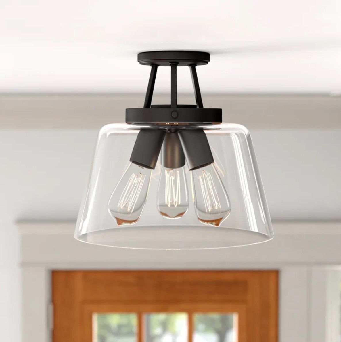 Macklin Glass Semi Flush Mount thumbnail 2