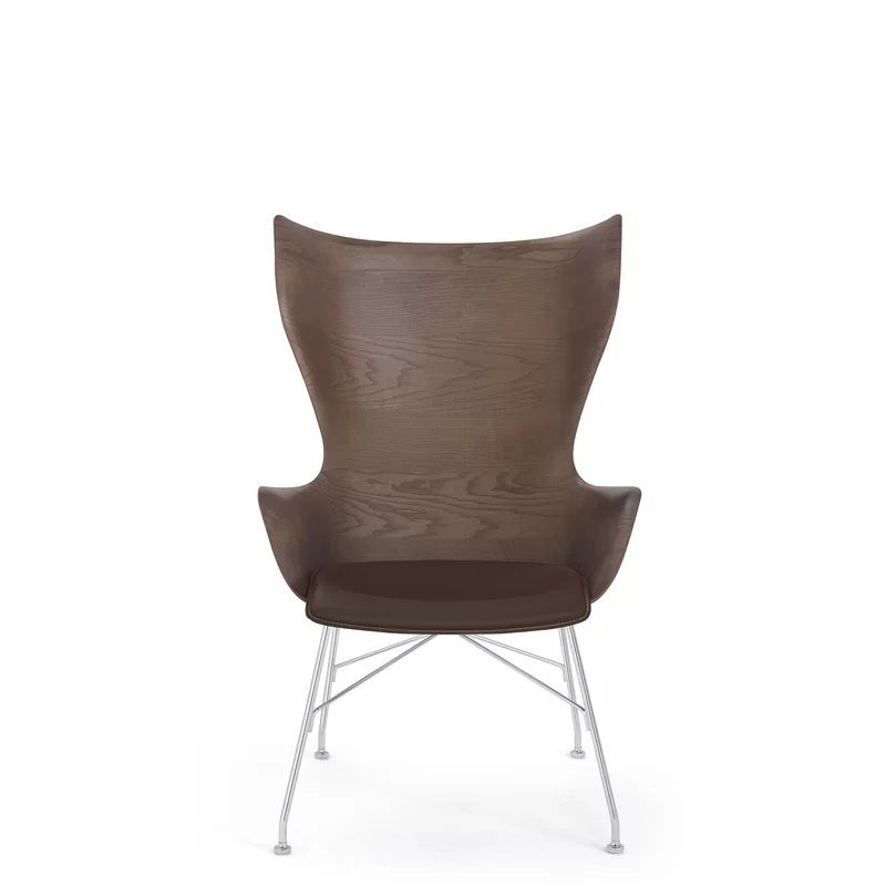 K Wood Armchair in Wood Seat and Legs thumbnail 2