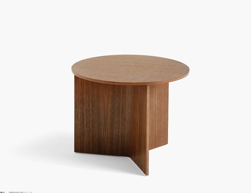 Wood Slit Side Table, Small Round thumbnail 2