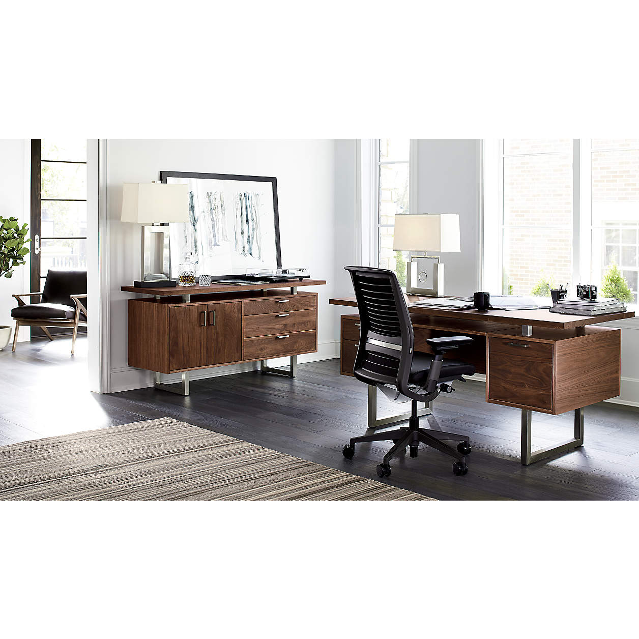 Clybourn Walnut Credenza thumbnail 3