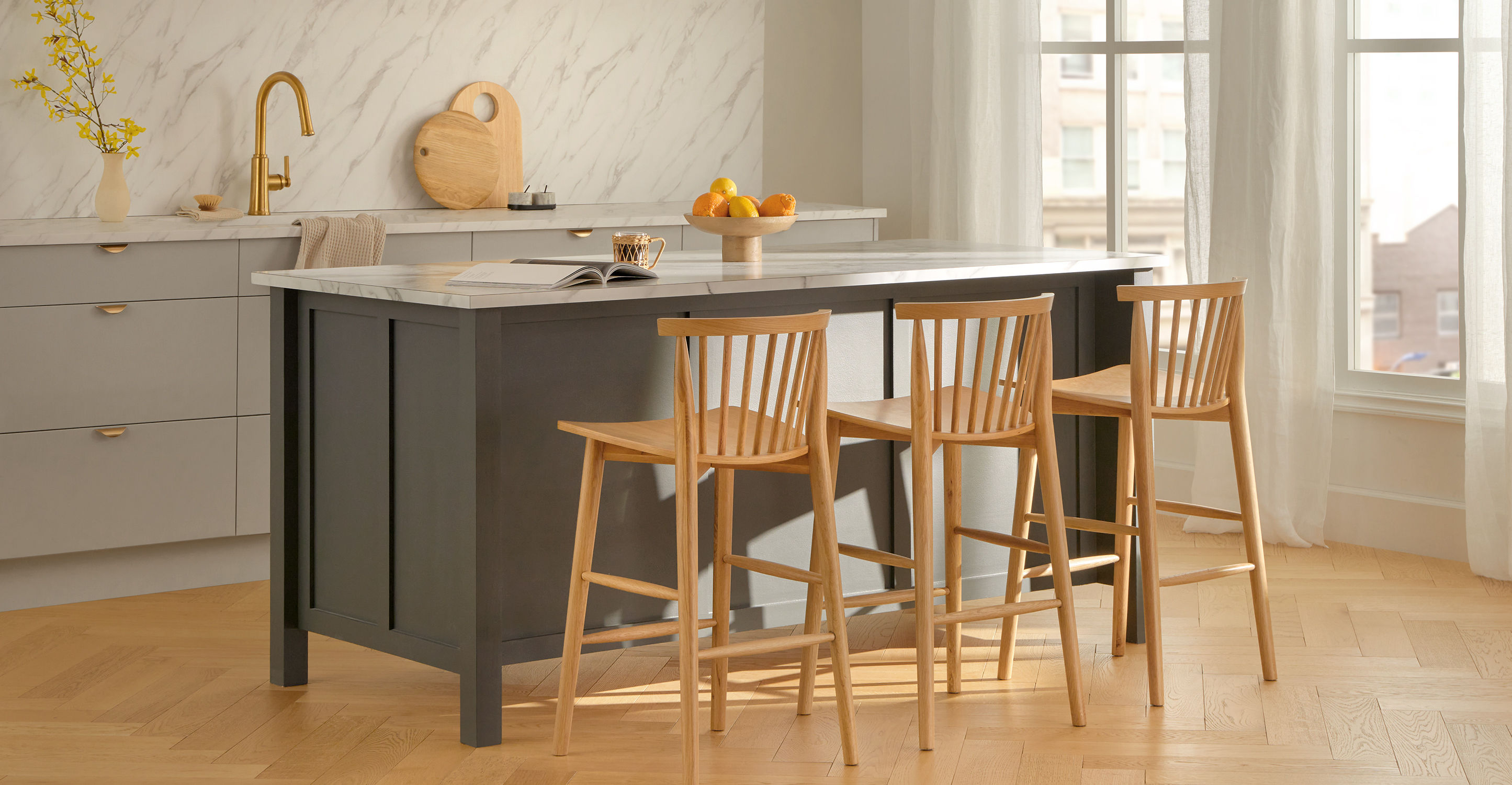 Rus Light Oak Counter Stool thumbnail 2