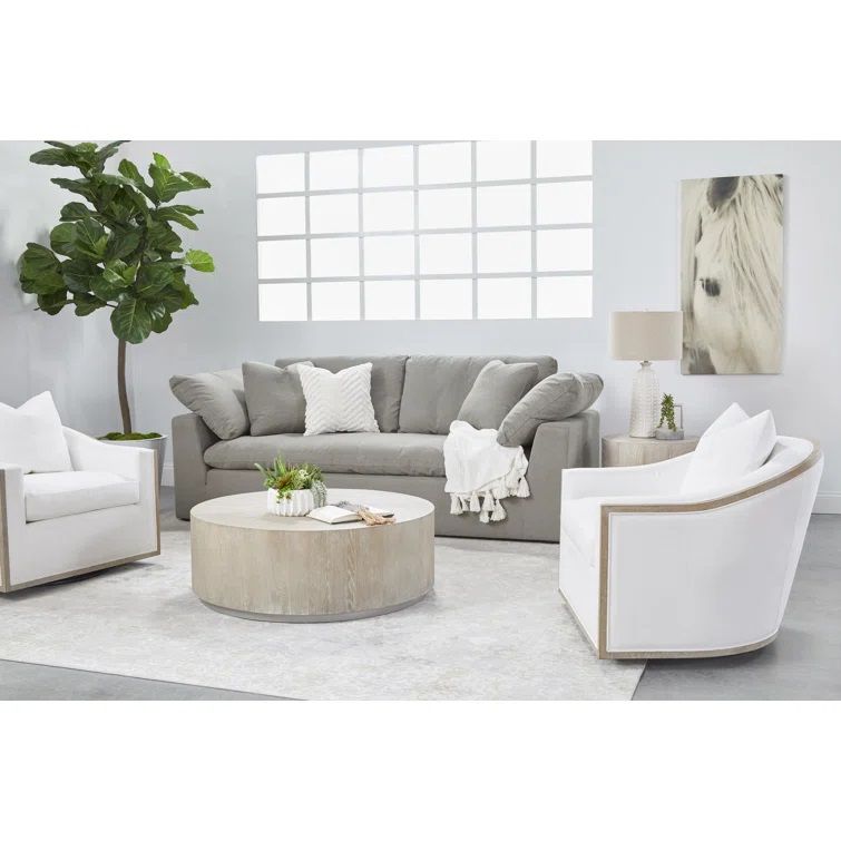Paxton Upholstered Swivel Barrel Chair thumbnail 2