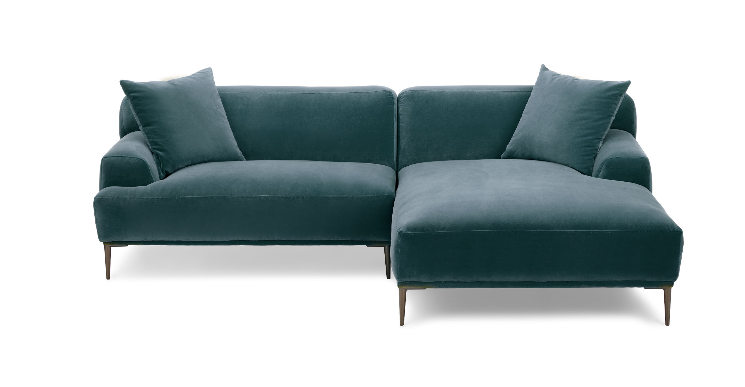 Abisko Plush Pacific Blue Right Sectional thumbnail 3