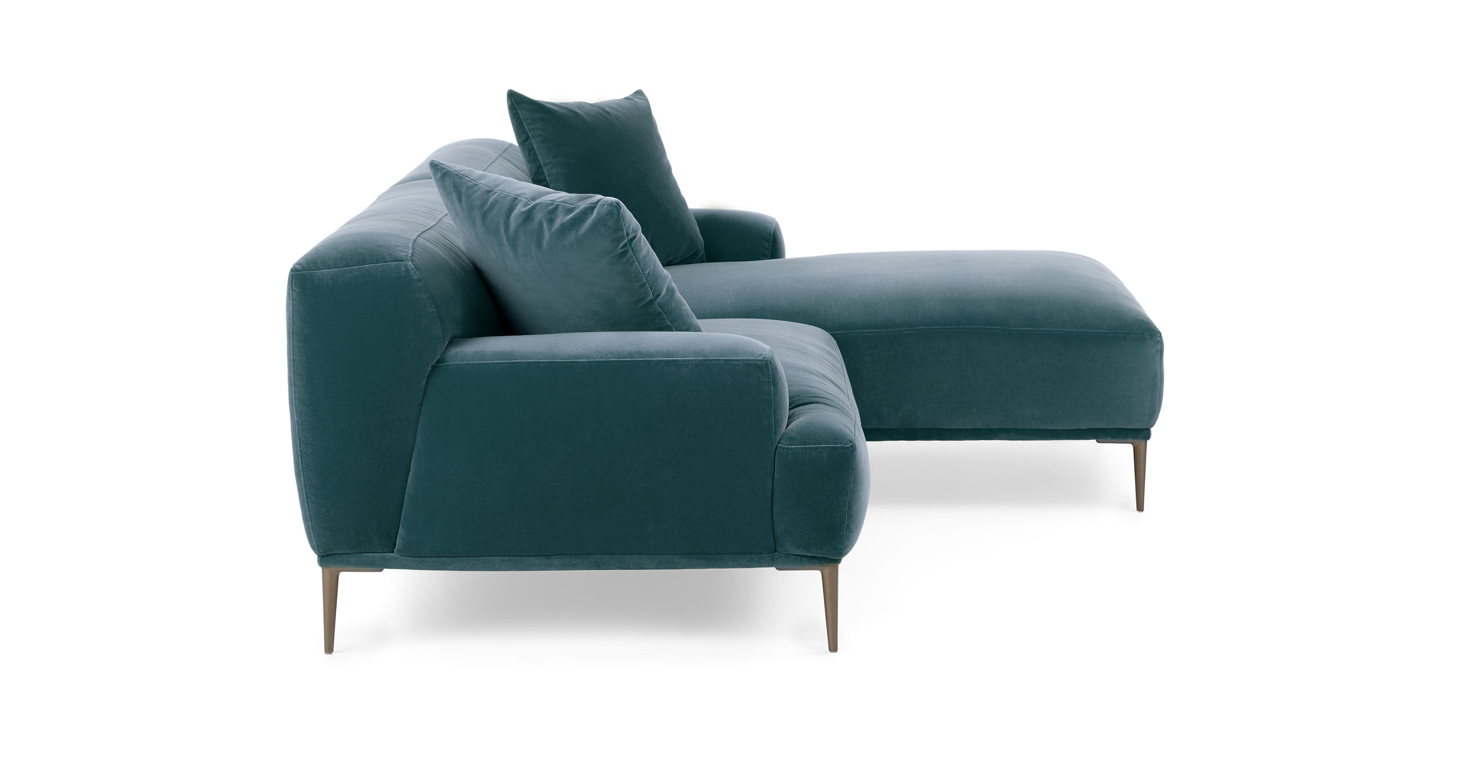 Abisko Plush Pacific Blue Right Sectional thumbnail 4