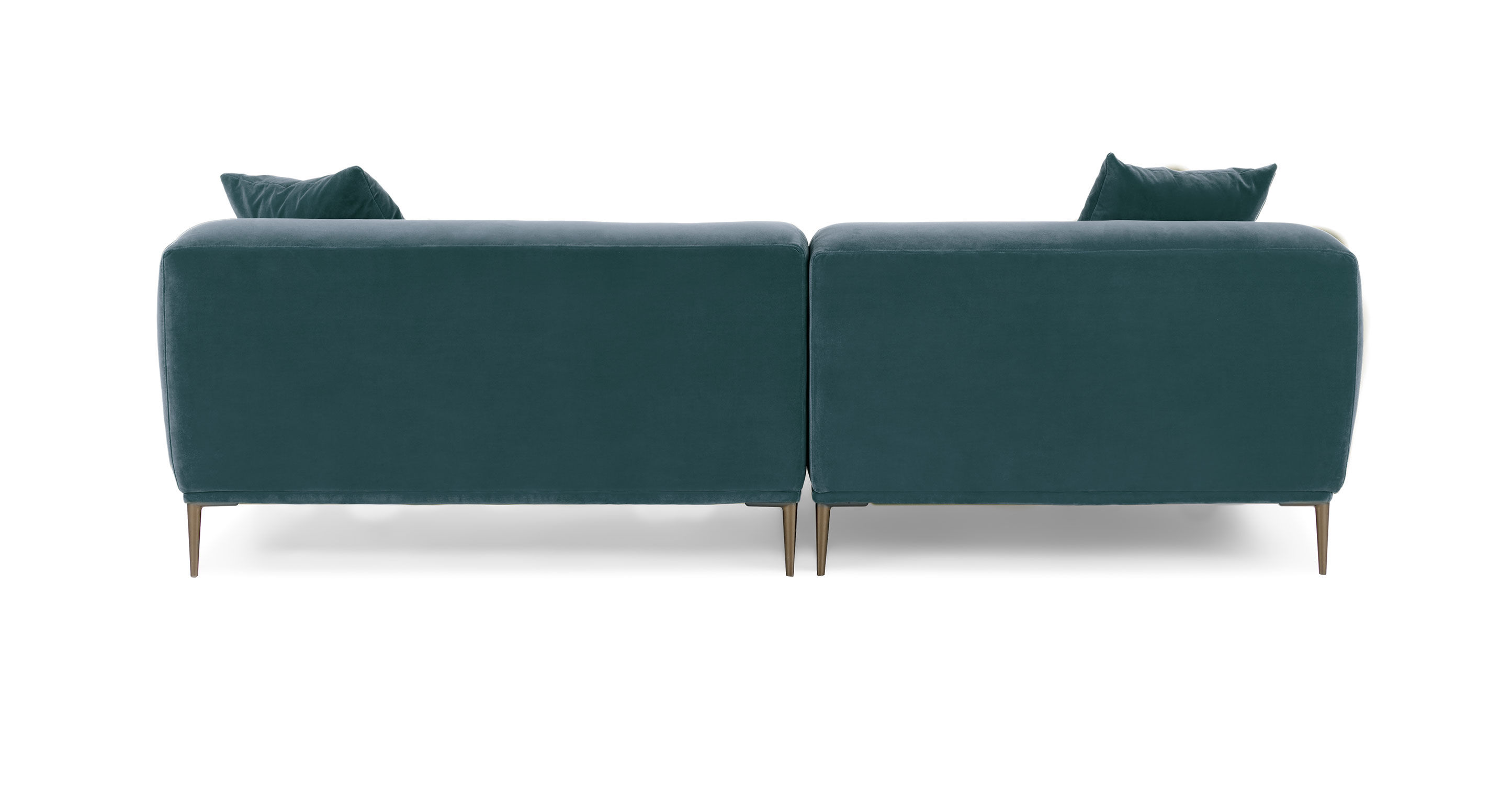 Abisko Plush Pacific Blue Right Sectional thumbnail 5