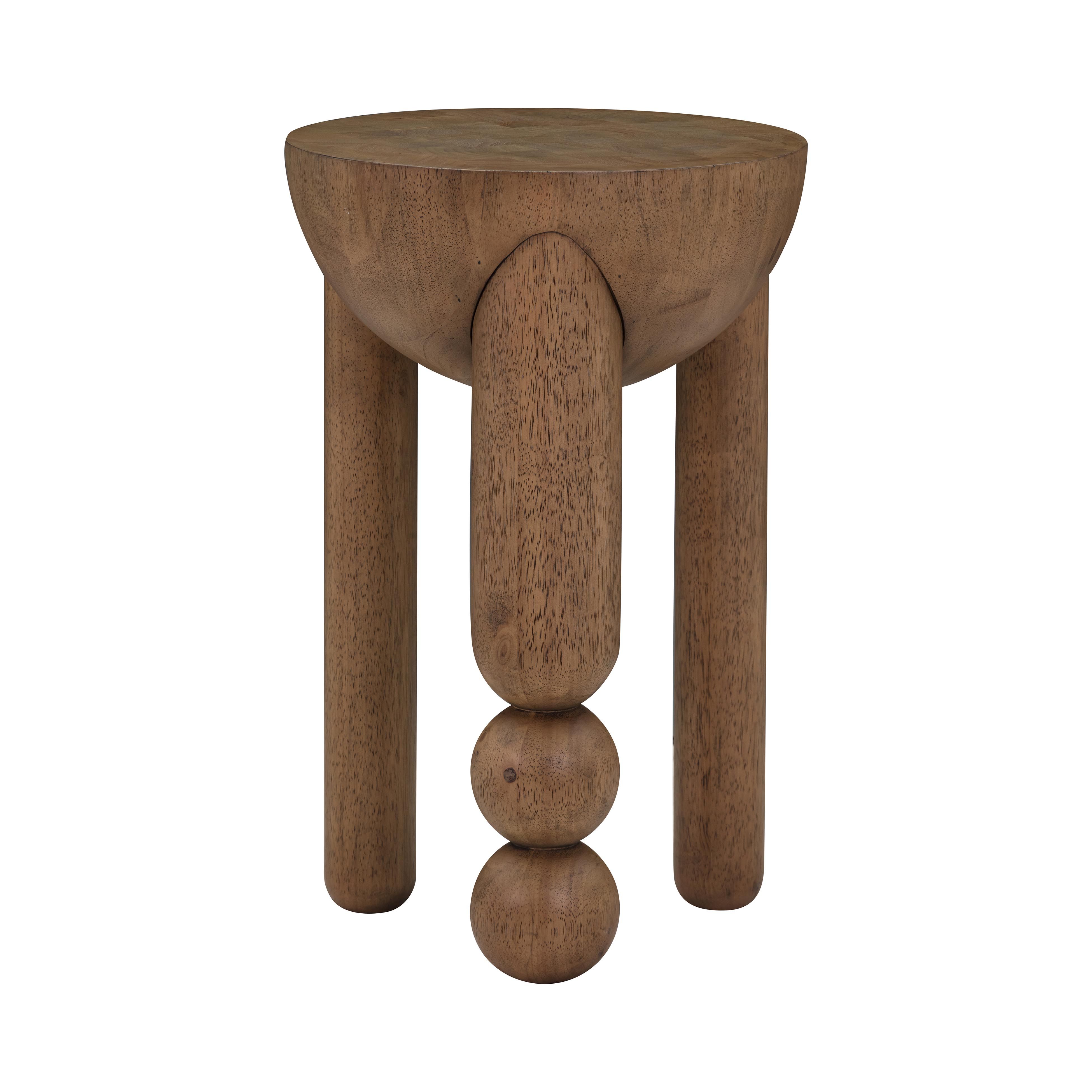 Archer Cognac Wooden Accent Table thumbnail 4