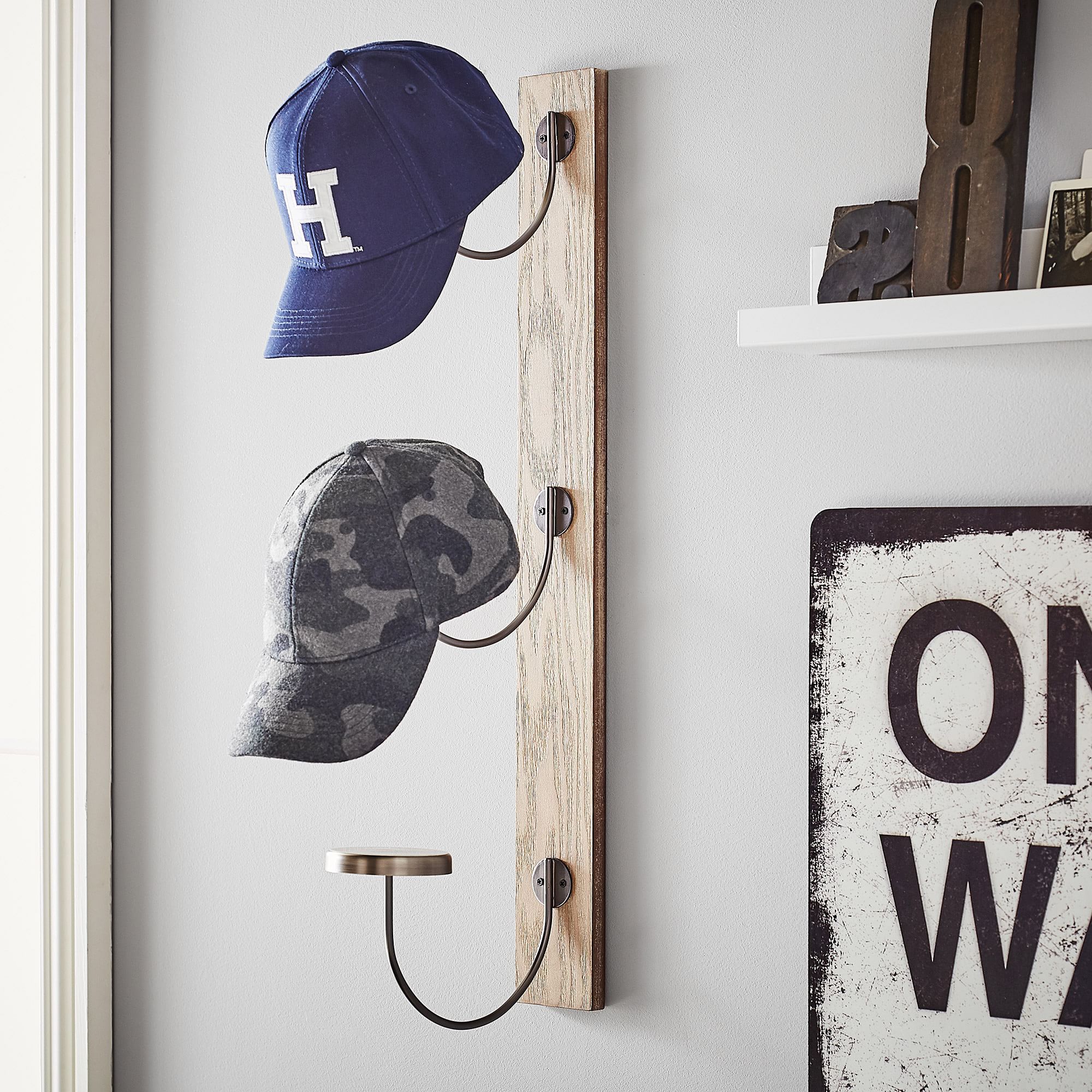 Vertical Hat Storage Wall Hooks thumbnail 2