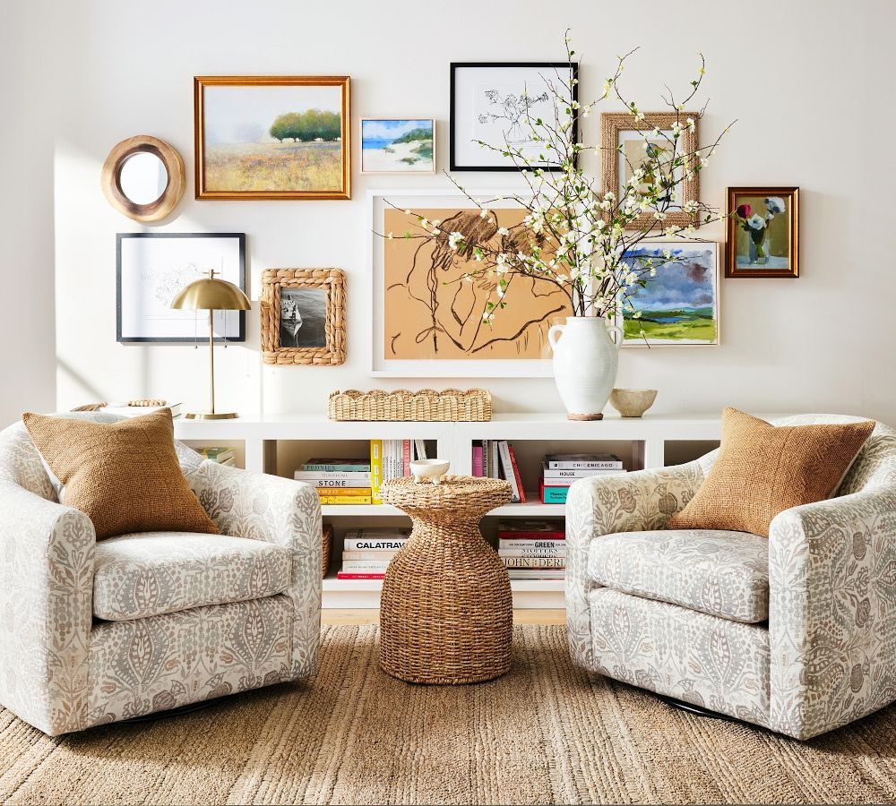 Gideon Upholstered Swivel Armchair thumbnail 3