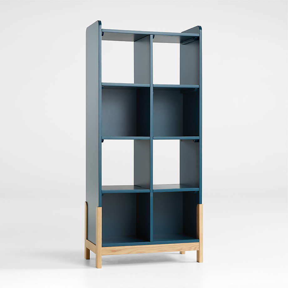 Rue Midnight Blue Wood 8 Cube Bookcase thumbnail 3