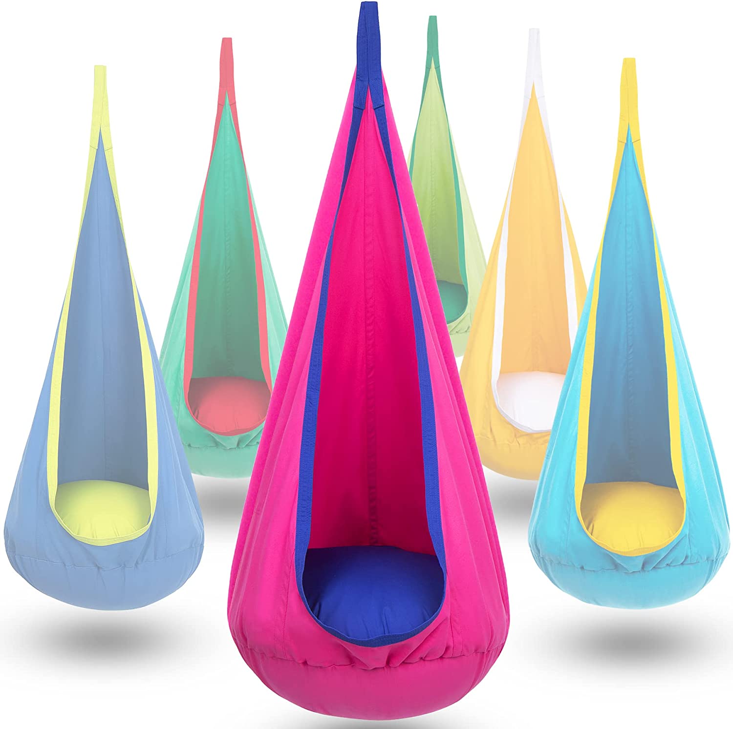Y STOP Kids Pod Swing Seat Pink and Blue thumbnail 2