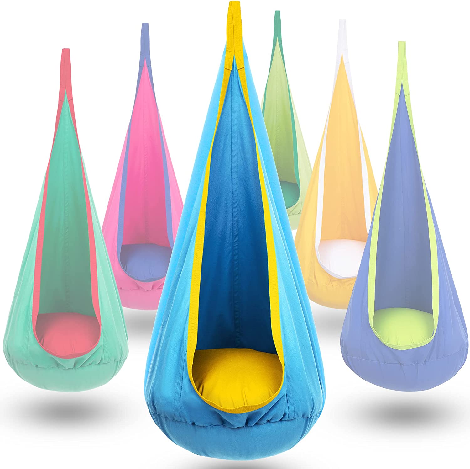 Y STOP Kids Pod Swing Chair Blue and Yellow thumbnail 2