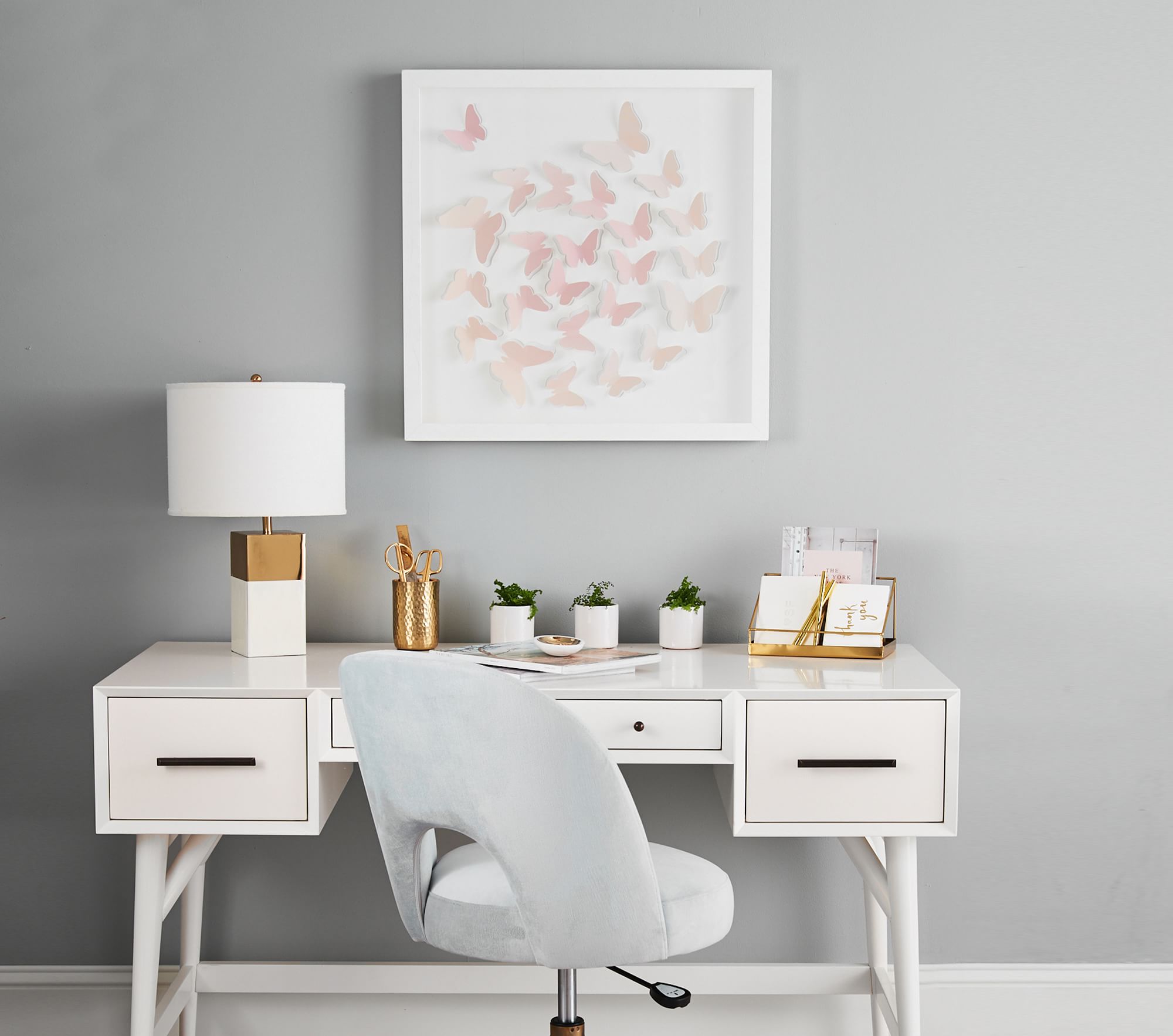 Folded Butterfly Framed Art-24.5"x24.5" thumbnail 2