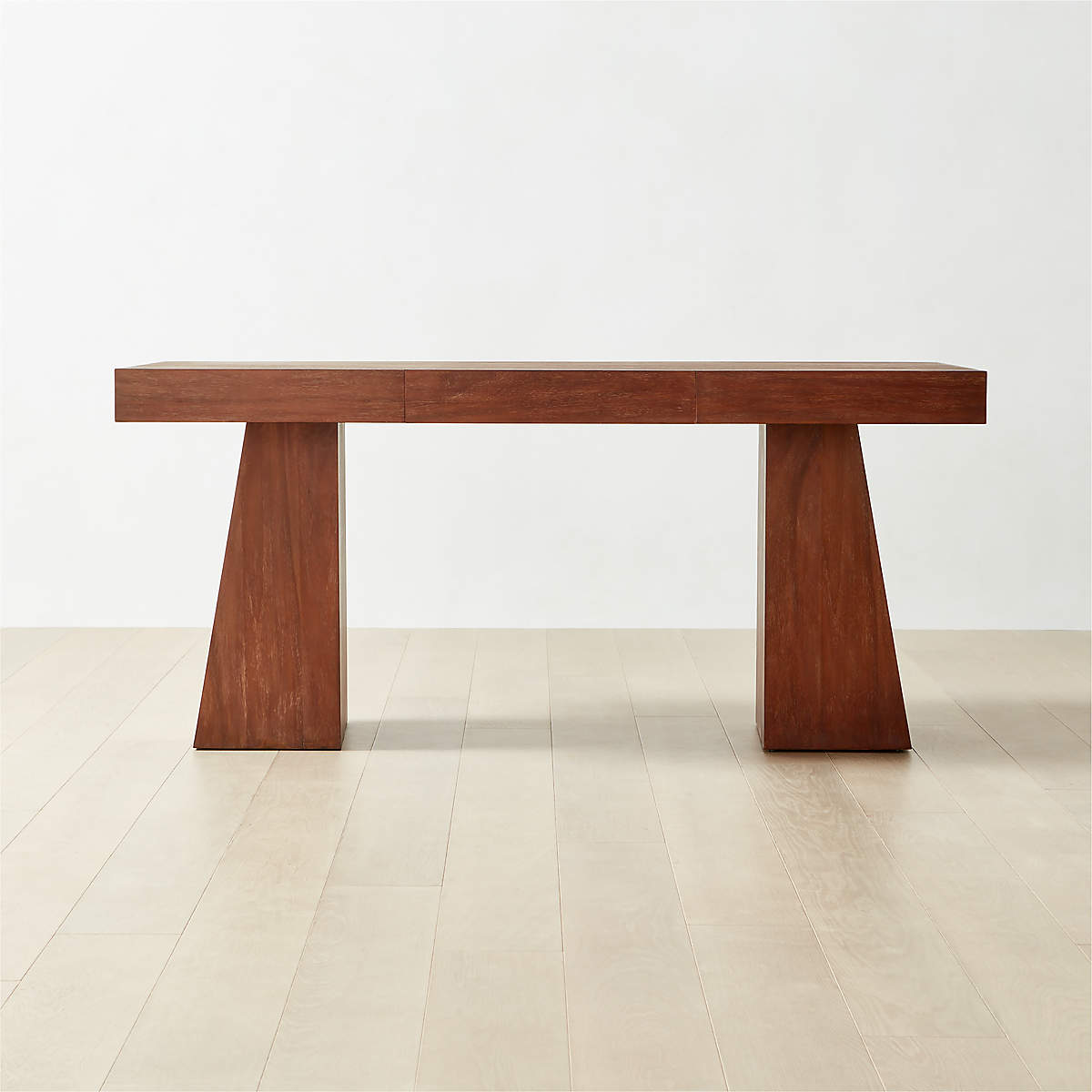 Ridge Cerused Acacia Wood Desk With Drawer thumbnail 2
