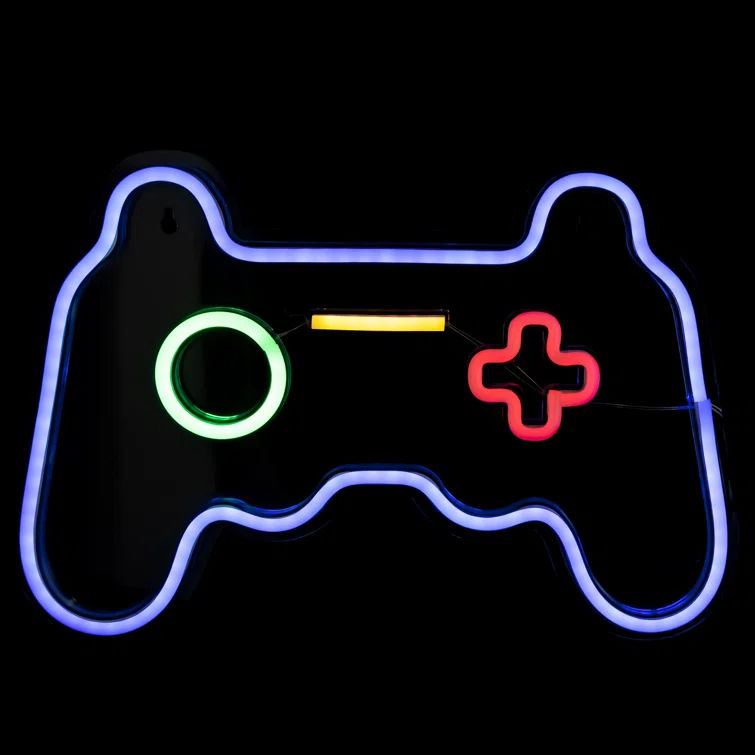 11" LED Neon Style Video Game Controller Wall Sign thumbnail 2