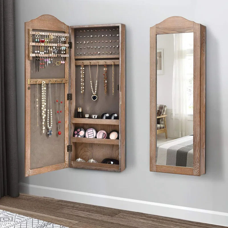 Aashi 14'' Wide Wall Jewelry Armoire thumbnail 2