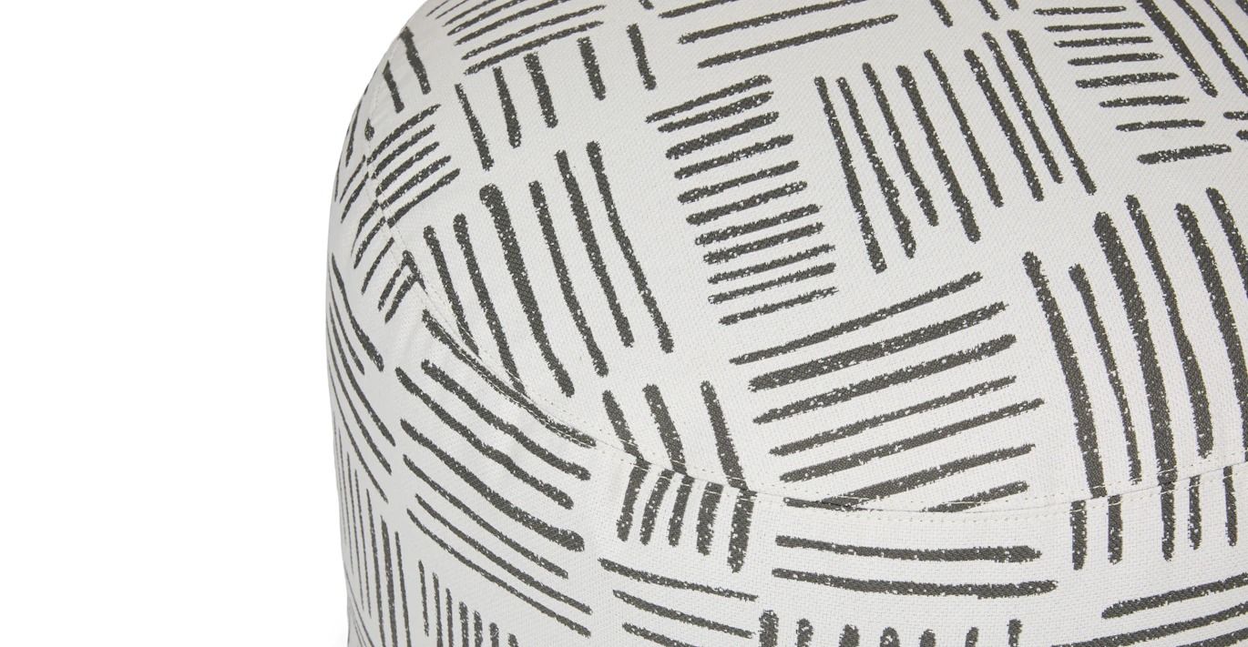 Olara Jacquard Gray Ottoman thumbnail 3