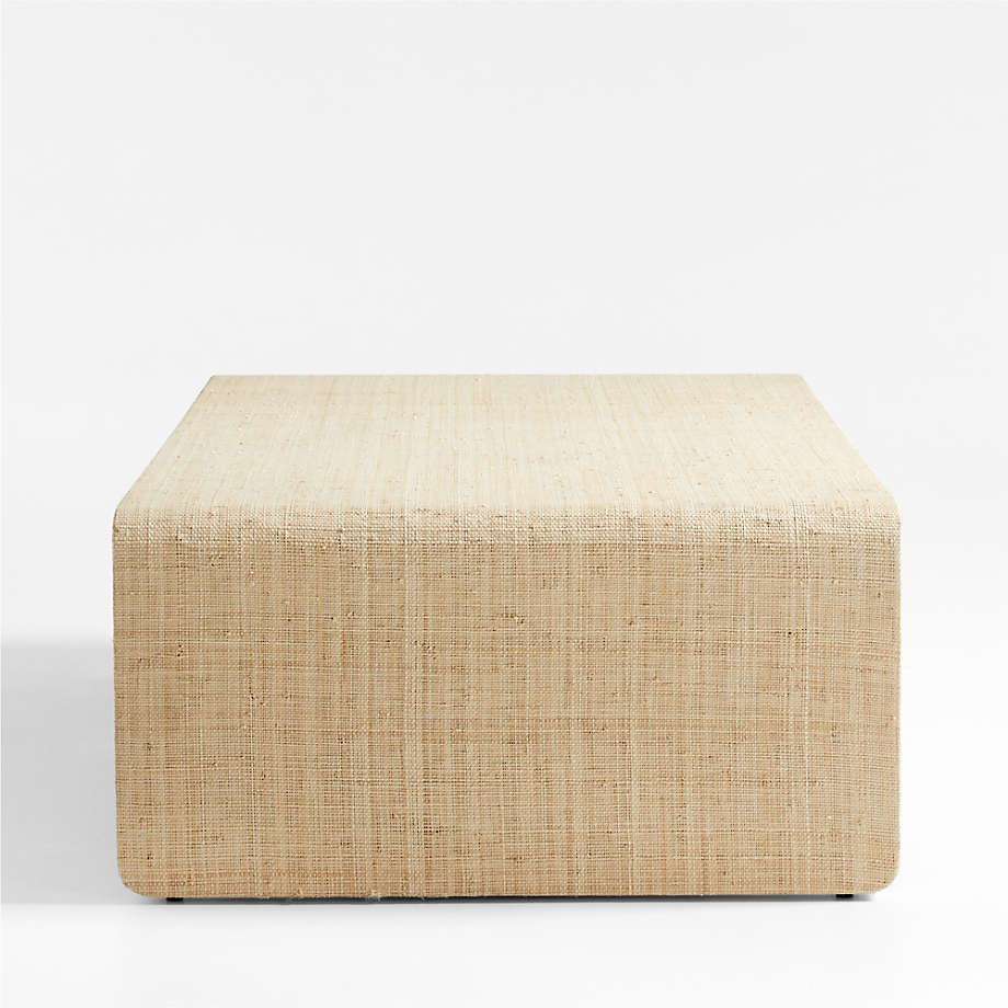 Meadow Grasscloth Coffee Table with Shelf thumbnail 4