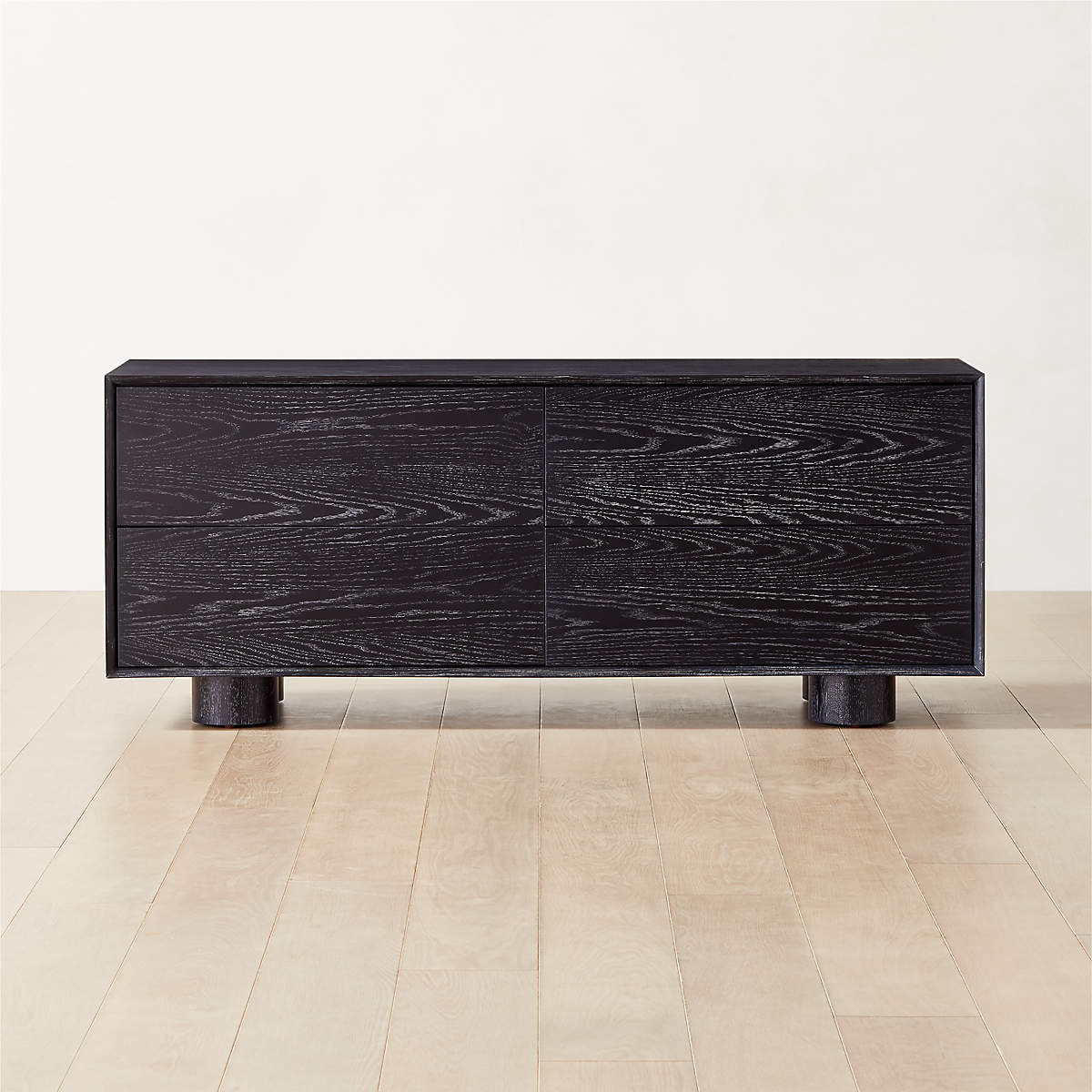Cantar 4-drawer Cerused Black Oak Dresser thumbnail 2