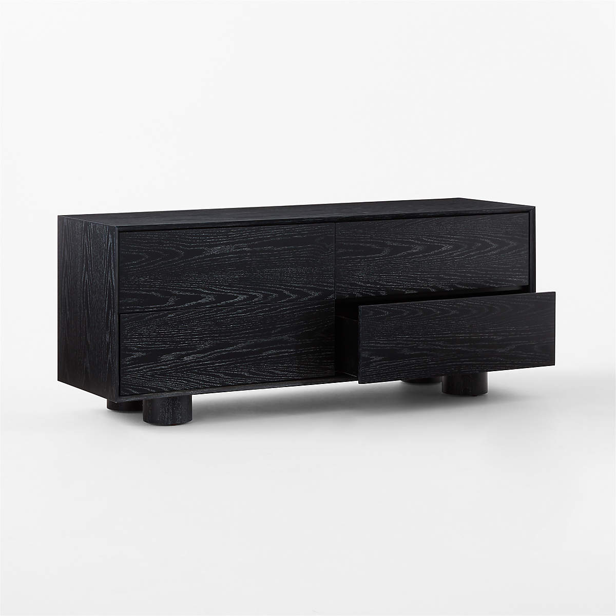 Cantar 4-drawer Cerused Black Oak Dresser thumbnail 4