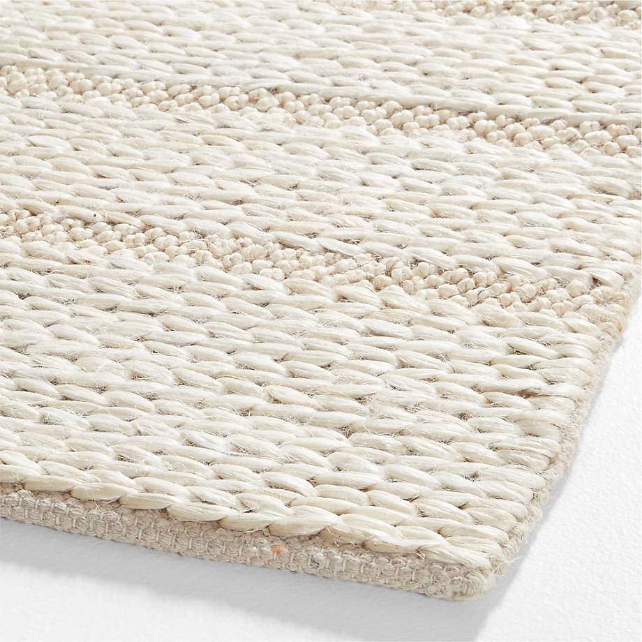 Asti Chunky Jute White Area Rug 8x10 thumbnail 2