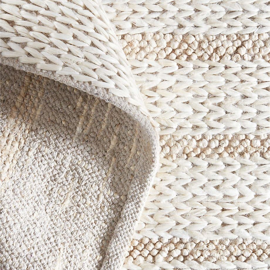 Asti Chunky Jute White Area Rug 8x10 thumbnail 3